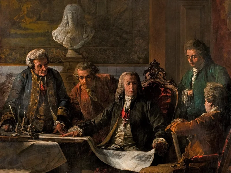 1826-Miguel Ângelo Lupi - Il marchese di Pombal esamina i progetti per la ricostruzione di Lisbona, 1883